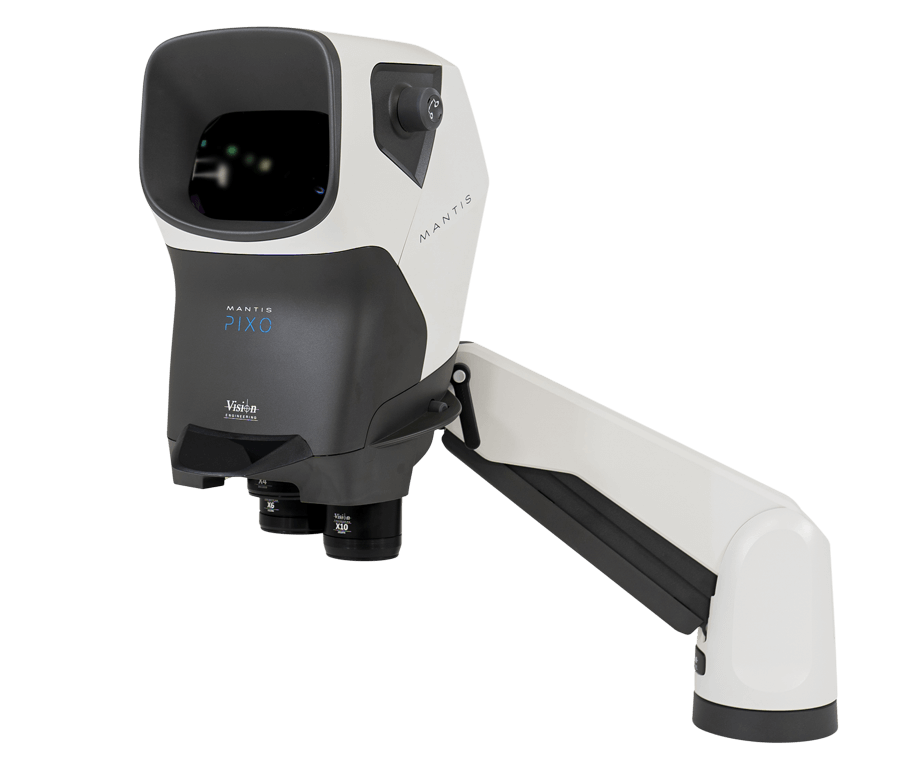 Mantis Pixo on Verso Stand 906x783px Mantis inspection stereo microscope